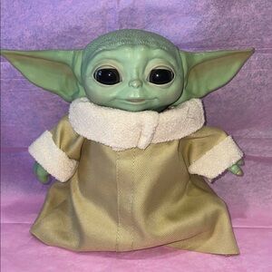 Green Baby Alien Plush Toy with Tan Coat